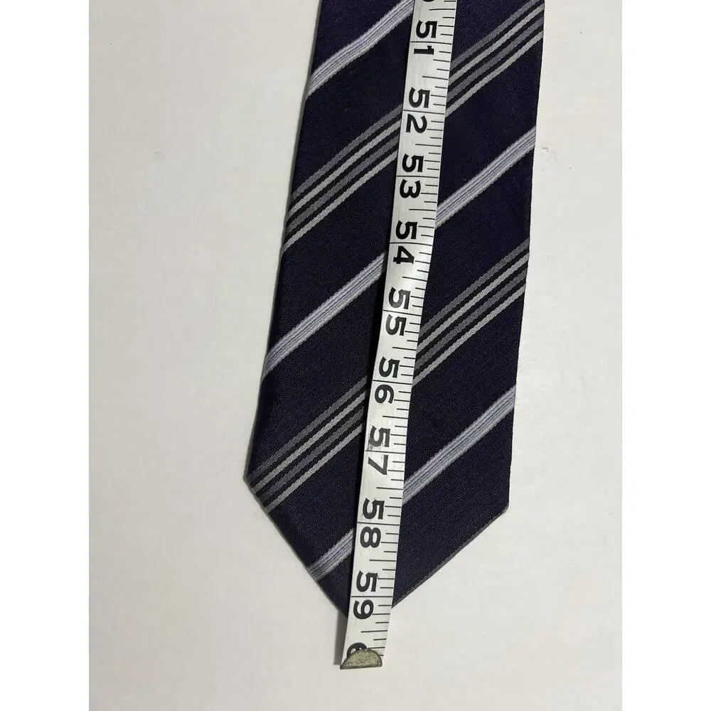 Giorgio Armani Men's Purple Striped Necktie 100% Silk Made In Italy 59.5